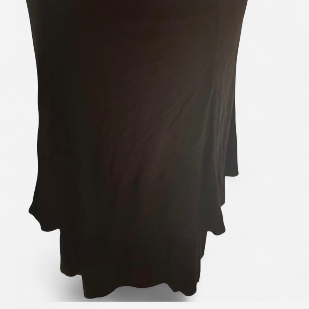 Dark brown midi skirt